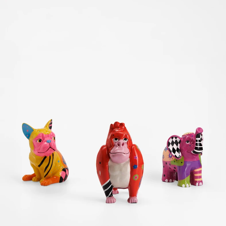 Dekorativní patchworková figurka GORILA