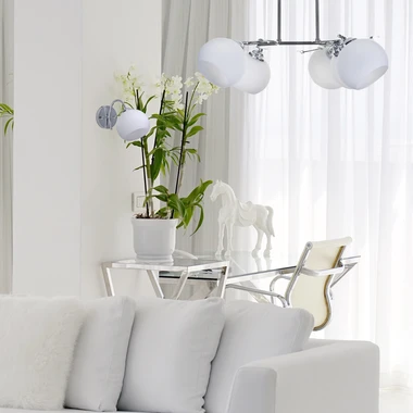 Stropní svítidlo s 5 stínidly stříbrné AJE-IRMA