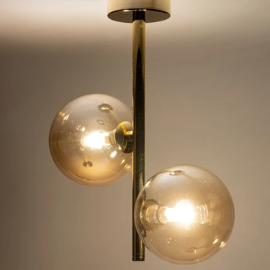 Zlaté stropní svítidlo koule ESTERA II