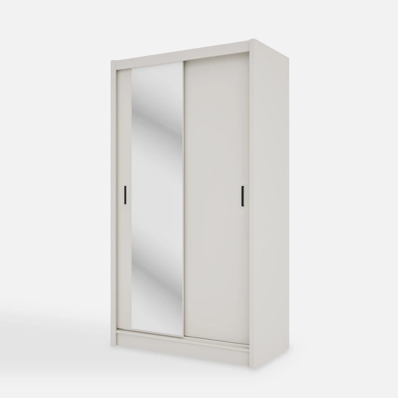 Šatní skříň se zrcadlem NESS 120 cm kašmír