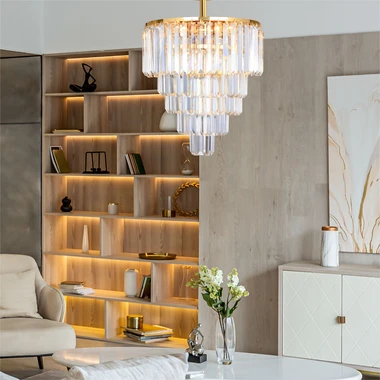 Zlaté stropní svítidlo v glamour stylu AMEDEO 50 cm