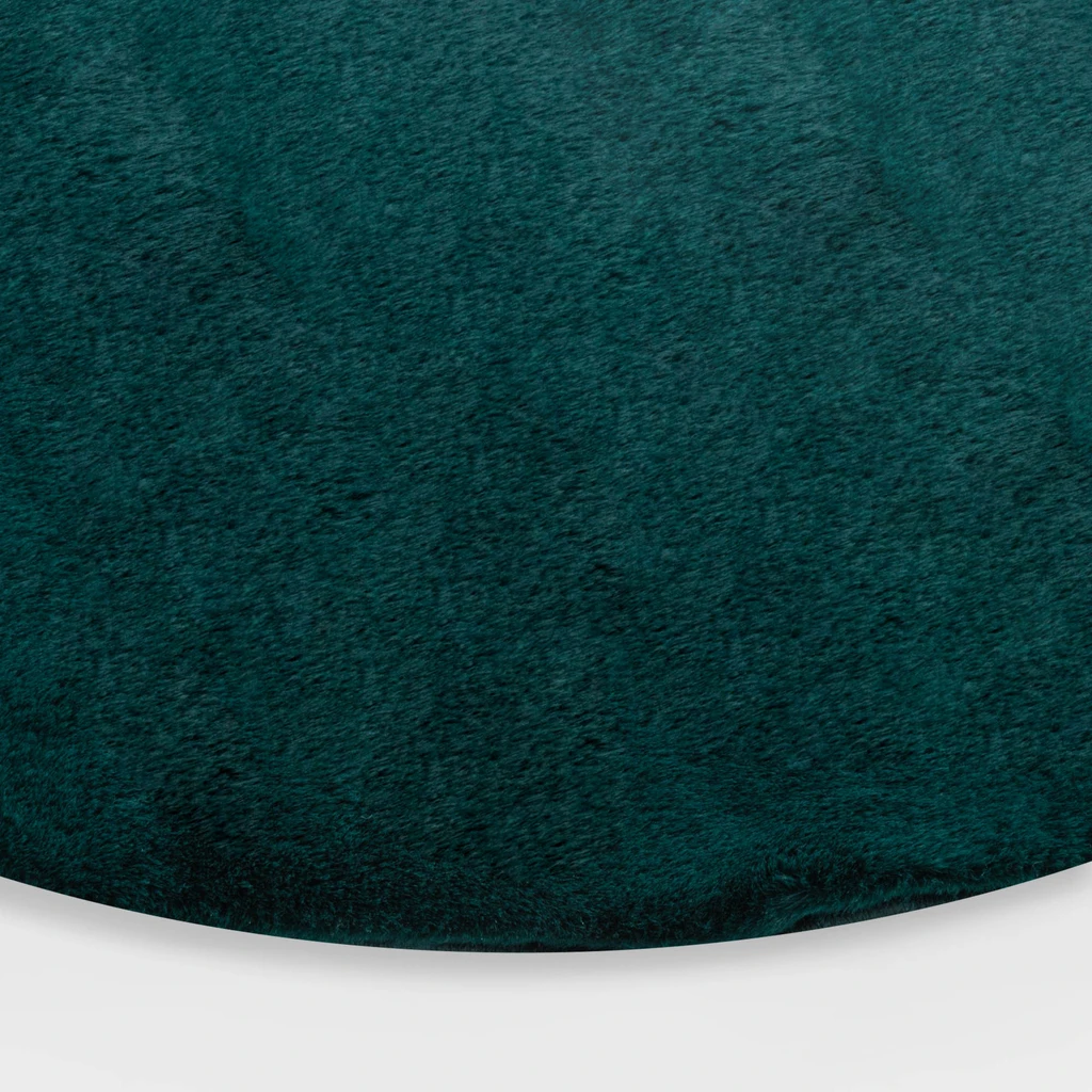 Koberec kulatý tmavě zelený RABBII 100 cm