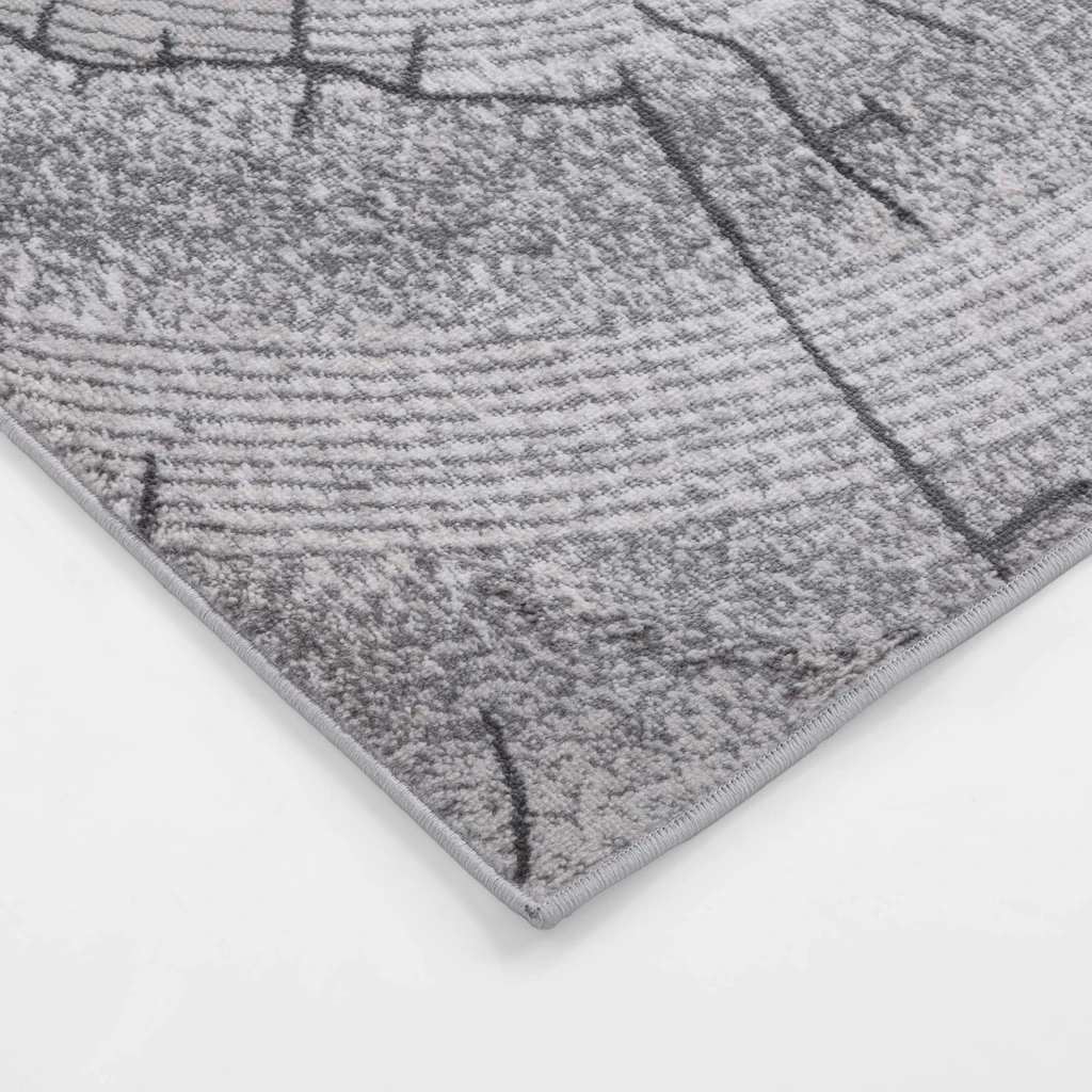 Šedý koberec se vzorem plátku dřeva MIRACLE 200x290 cm