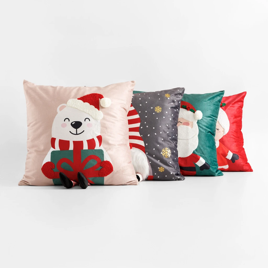 Povlak na polštář vánoční béžový MICKY 45x45 cm