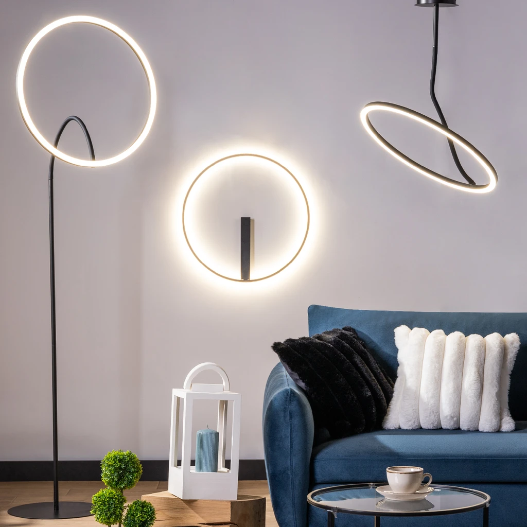 Černé stropní svítidlo LED CORIT 58,5 cm