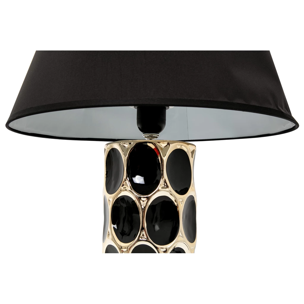 Stolní lampa keramická černo-zlatá 55 cm