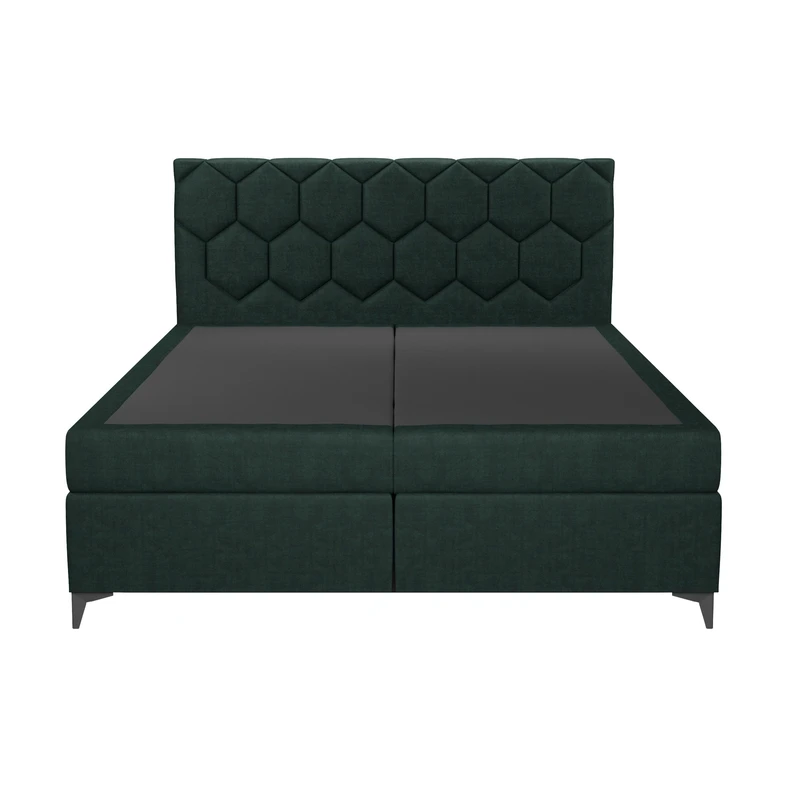 Postel boxspring s úložným prostorem zelená MEGAN PU 160x200 cm