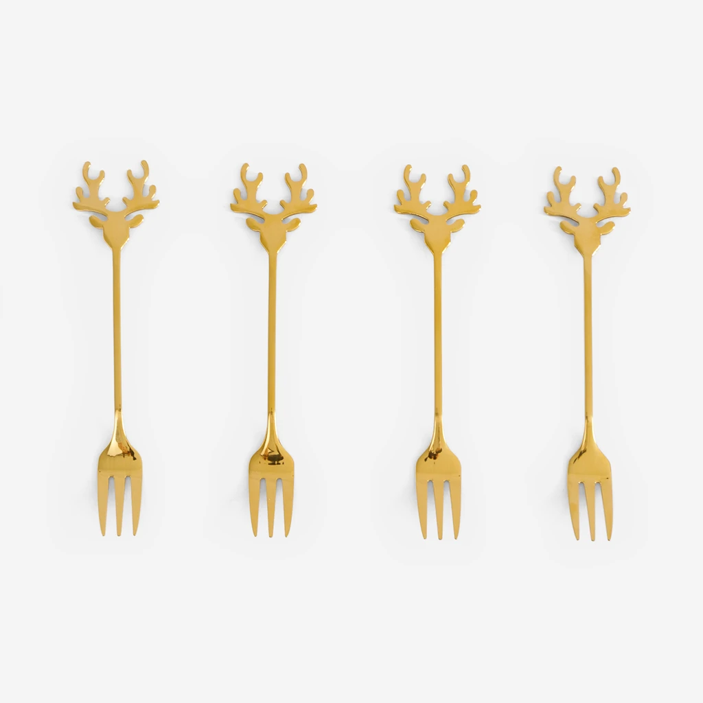 Sada vidliček s ozdobným koncem RUDOLF 4 ks