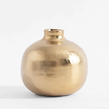 Váza koule 10 cm v šampaňském odstínu