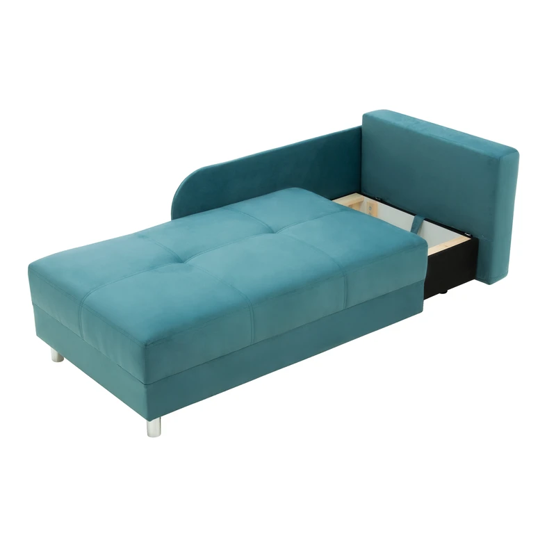 Modro-žlutá rozkládací pohovka LETTO pravá
