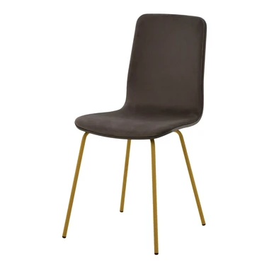 Hnědá velurová židle VINGE