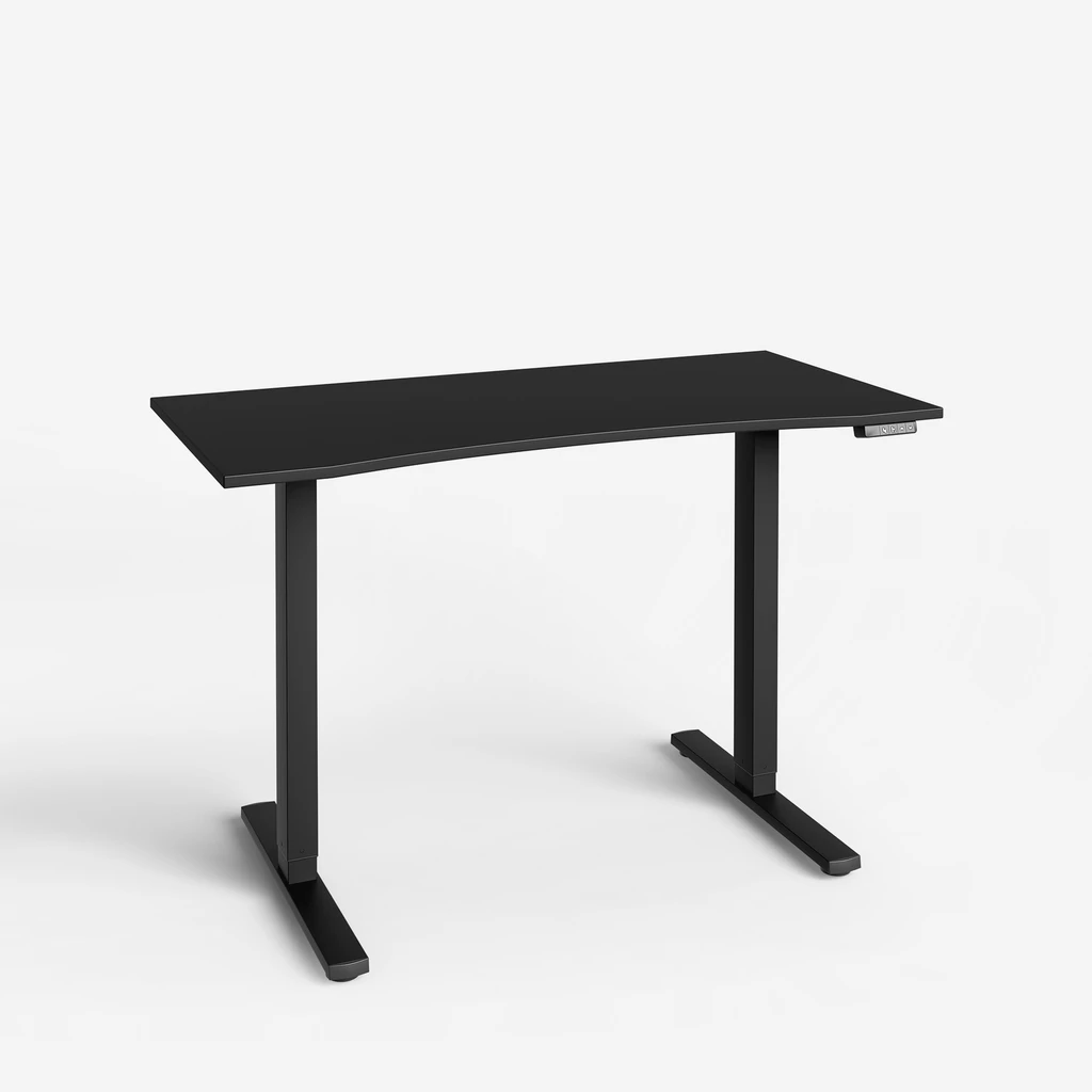 Biurko SMOOTH z elektryczną regulacją pozwala pracować siedząc lub stojąc, dopasowując stanowisko do potrzeb.