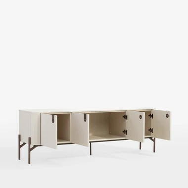 Čtyřdveřový TV stolek RONDO kašmírový