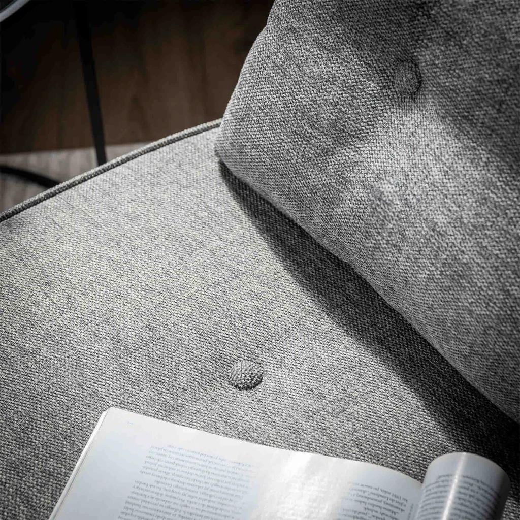 Rozkládací čalouněné křeslo šedé LAVILLA