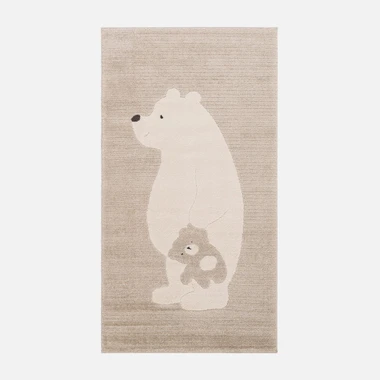 Krémový koberec s medvídkem KIDY 80x150 cm