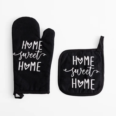 Kuchyňská chňapka s podložkou s nápisem NICOLE COLLECTION