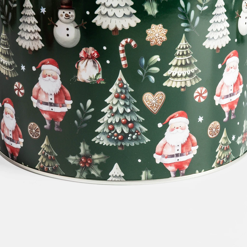 Sada 2 plechových dóz s motivem vánočního stromečku MIX 20 cm