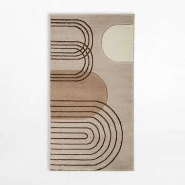 Koberec art déco béžový MILLEY 80x150 cm