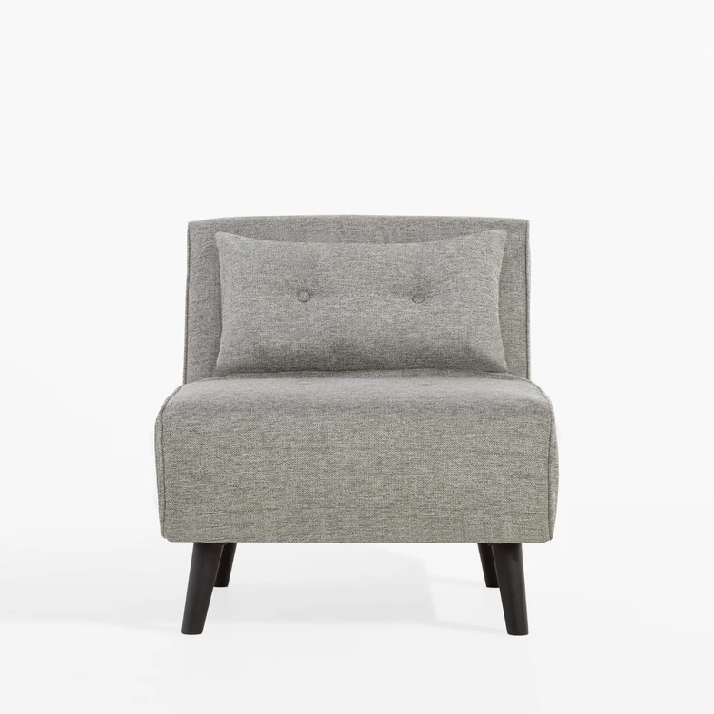 Rozkládací čalouněné křeslo šedé LAVILLA