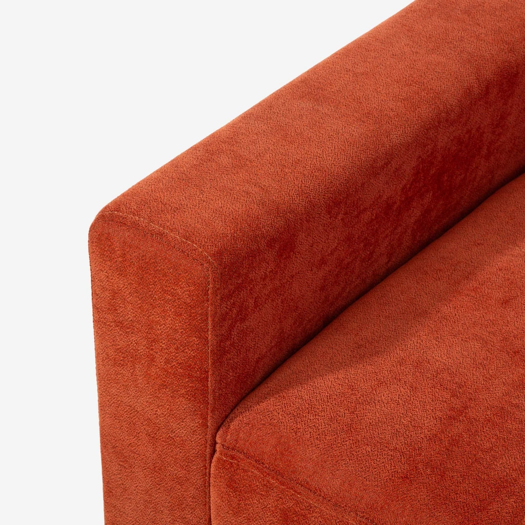 Cihlová rozkládací rohová sedací souprava FEN 5P pravá