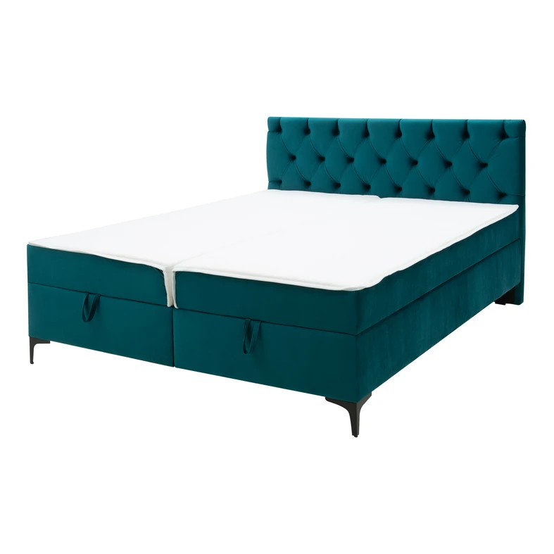 Tyrkysová postel boxspring PRIMO LUX 160x200 cm