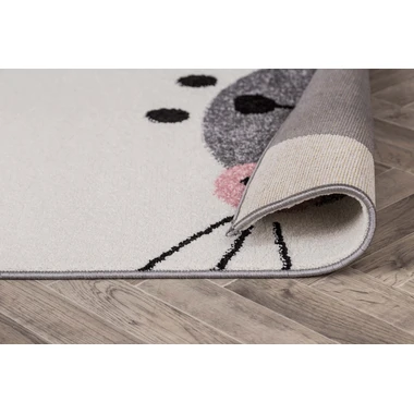 Růžový koberec s králíkem HAPPY 80x150 cm