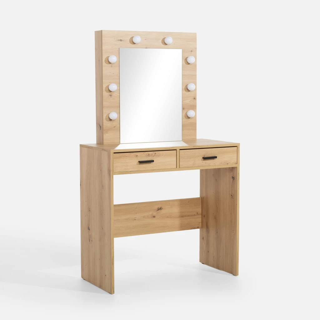 Toaletní stolek s osvětlením EMMA dub artisan