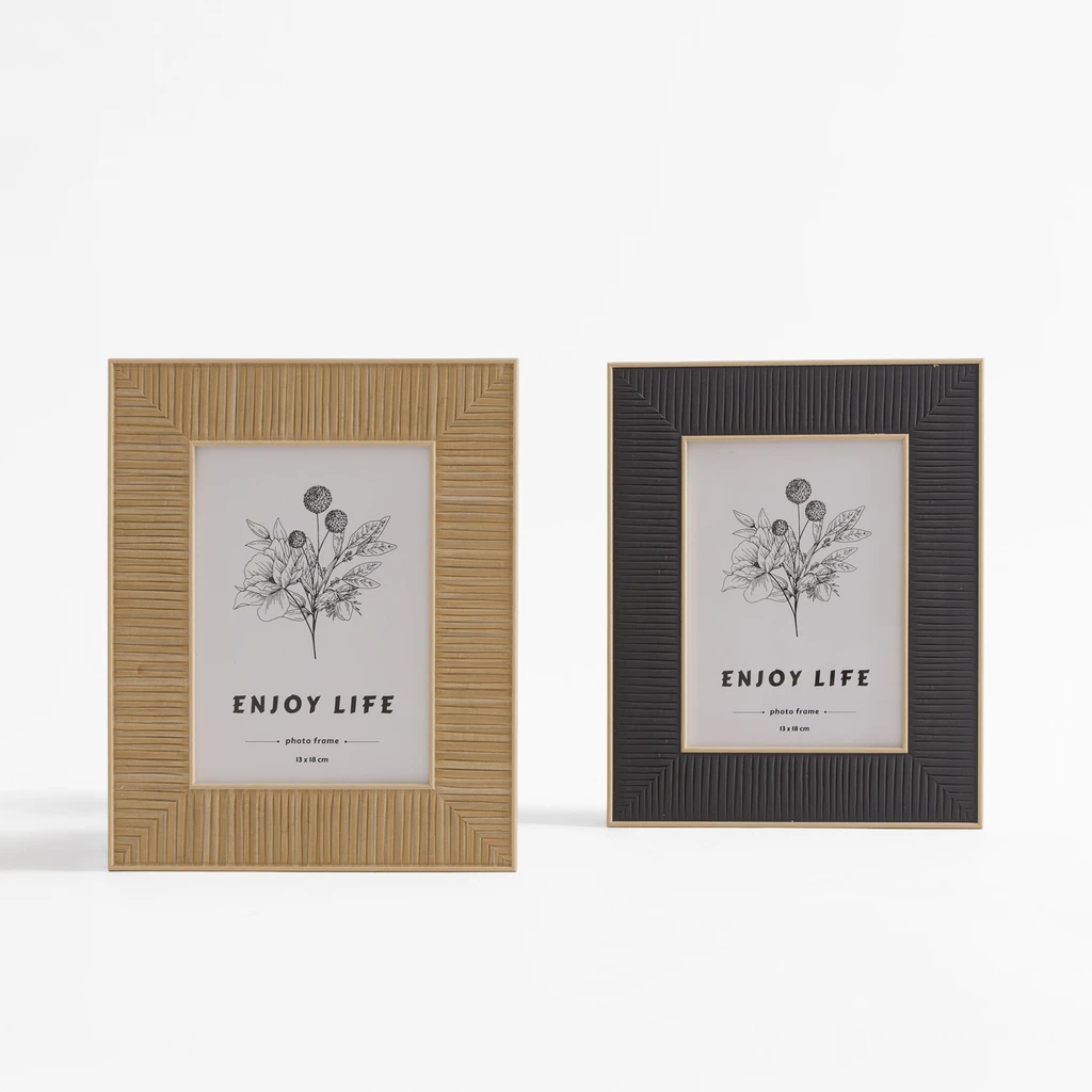 Hnědý boho fotorámeček 13x18 cm