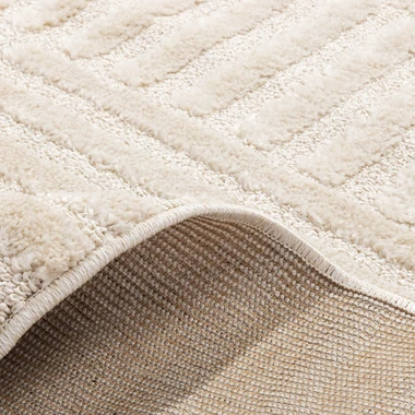 Geometrický koberec MONTY 160x230 cm, bílo-krémový