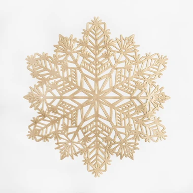 Prostírání zlatá SNĚHOVÁ VLOČKA 38 cm