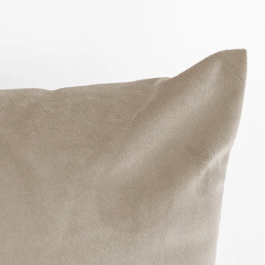 Béžový velurový polštář VELVIO 45x45 cm