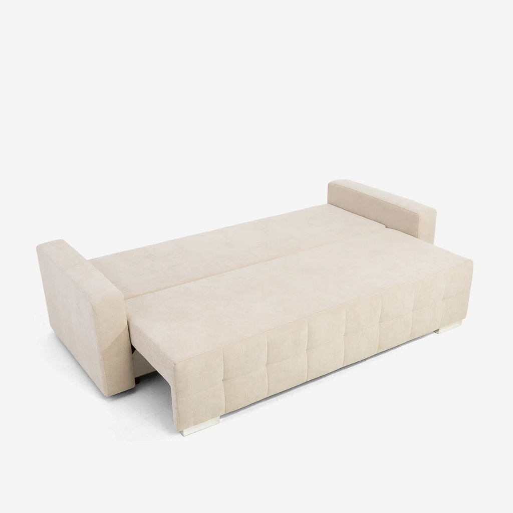 Rozkładana sofa LILI z pojemnikiem – jasny akcent w Twoim wnętrzu i komfortowy wypoczynek.