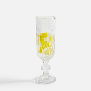 Drážkovaná sklenice na šampaňské 150 ml