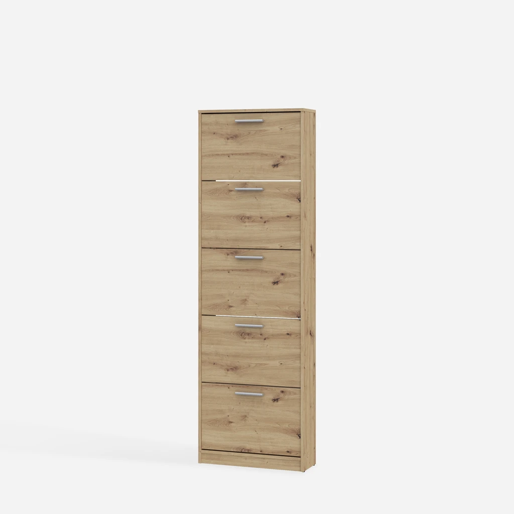 Vysoký botník s 5 přihrádkami NOCII dub artisan