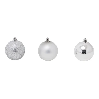 Sada 9 stříbrných baněk 6 cm