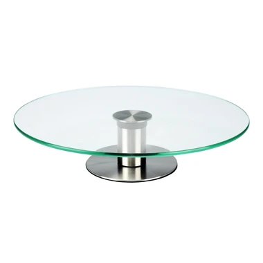 Otočná skleněná patera 30 cm