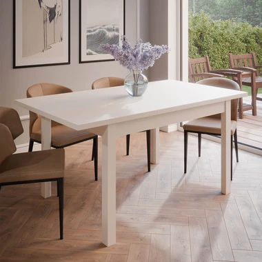 Rozkládací stůl 120-160 cm pískově béžový