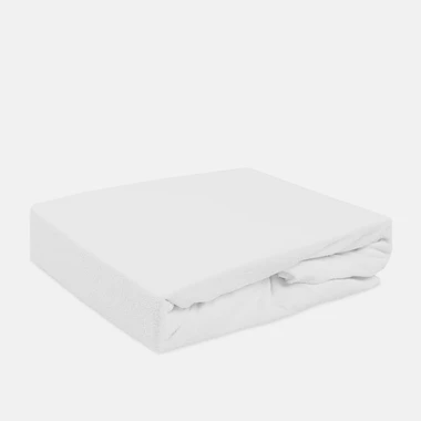 Froté prostěradlo s gumou bílé PREMIUM 90x200 cm