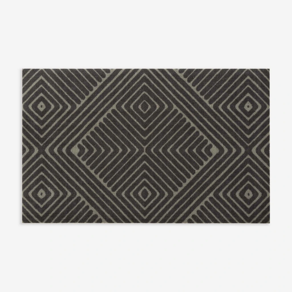 Geometrická rohožka LANA, šedá, 45x75 cm