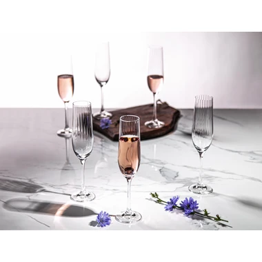 Sada 6 sklenic na šampaňské WATERFALL 190 ml