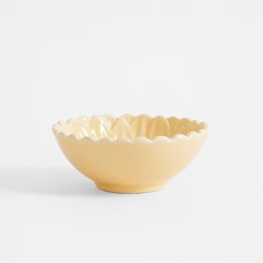 Žlutá miska s květinovým vzorem 180 ml