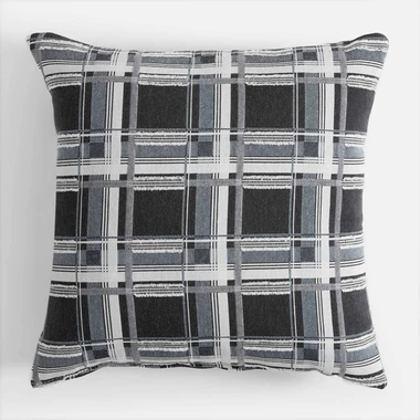 Polštář kostkovaný šedý IRMA 45x45 cm