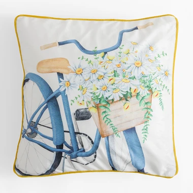 Povlak na polštář s kolem žlutý SUZI 45x45 cm