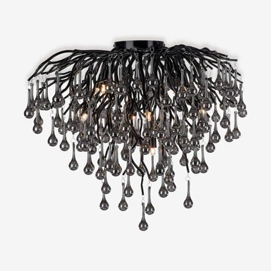 Stropní svítidlo ICICLE ⌀ 50 cm černé