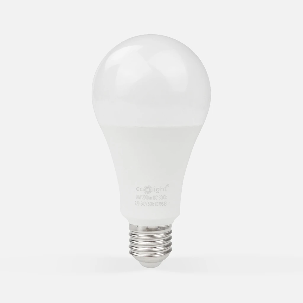 Model żarówki EC79843 LED CLASSIC emituje światło o ciepłej barwie – 3000K i strumieniu 2000 lumenów.