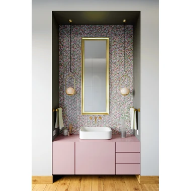 Zrcadlo ve zlatém rámu OSLO 48x138 cm