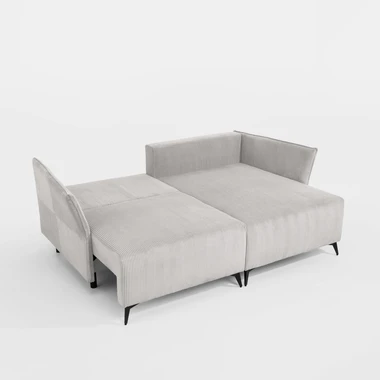 Rozkládací rohová sedačka s polštáři RAGUS světle šedá