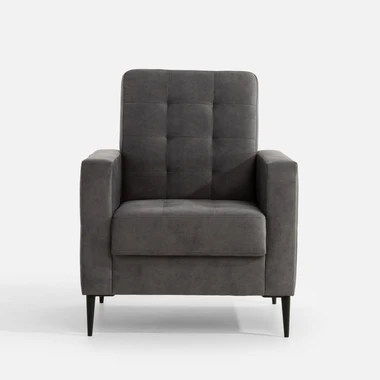 Šedé čalouněné křeslo MARON