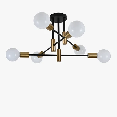 Stropní svítidlo DORADO 6 černo-zlaté