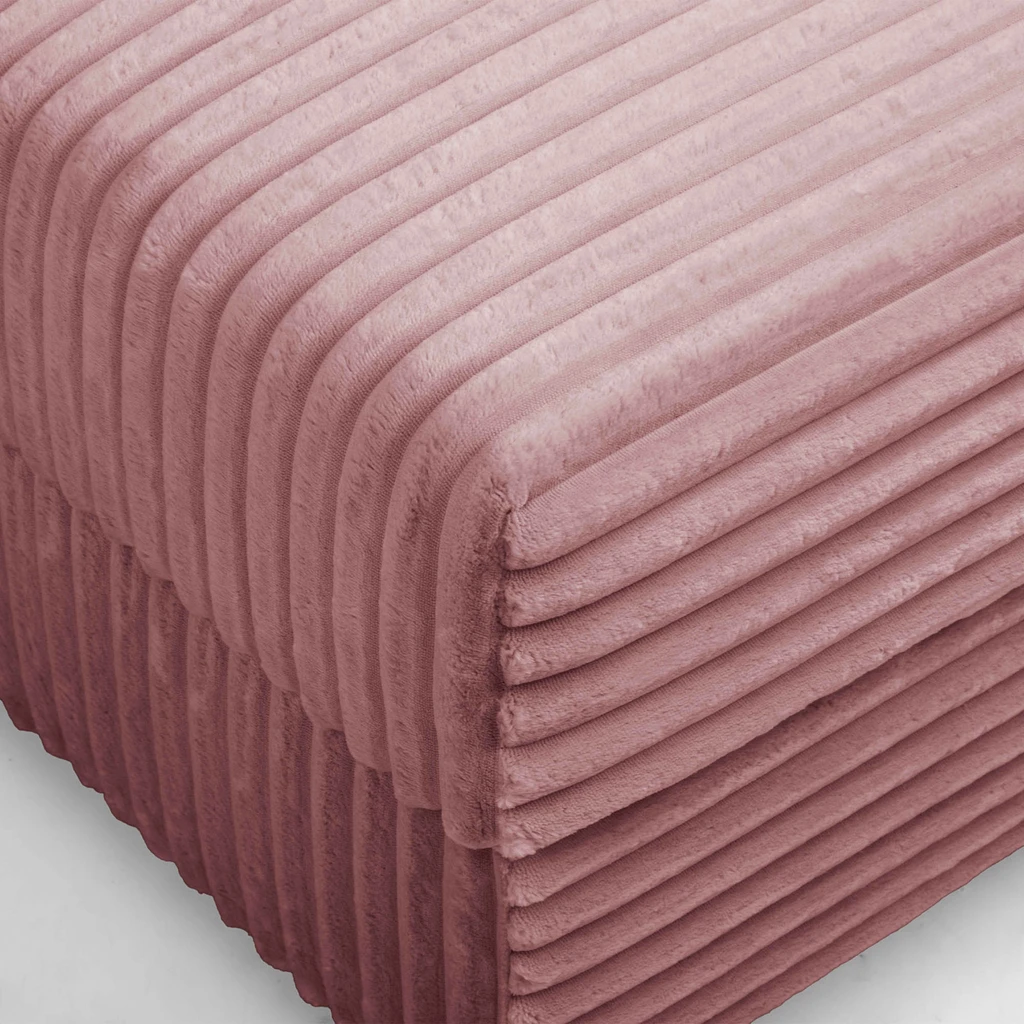Křeslo loveseat pudrově růžová NOEMI